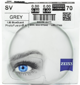 ZEISS Фотохром 1.5 PHOTO GREY DVP UV