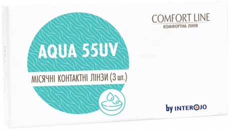 Гідрогелеві контактні лінзи щомісячної заміни AQUA 55UV