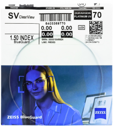 ZEISS Monof. ClearView BlueGuard 1.5 DVP UV