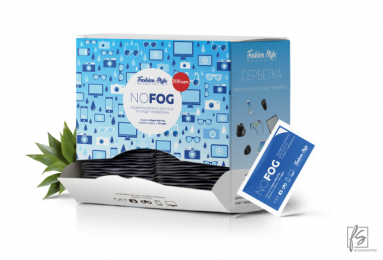 NO FOG - серветка волога від запотівання окулярів і для очистки смарт поверхонь 200шт. Fashion Style